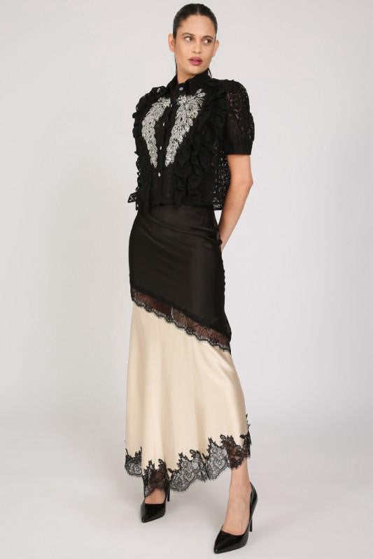 Cream/black Satin skirts